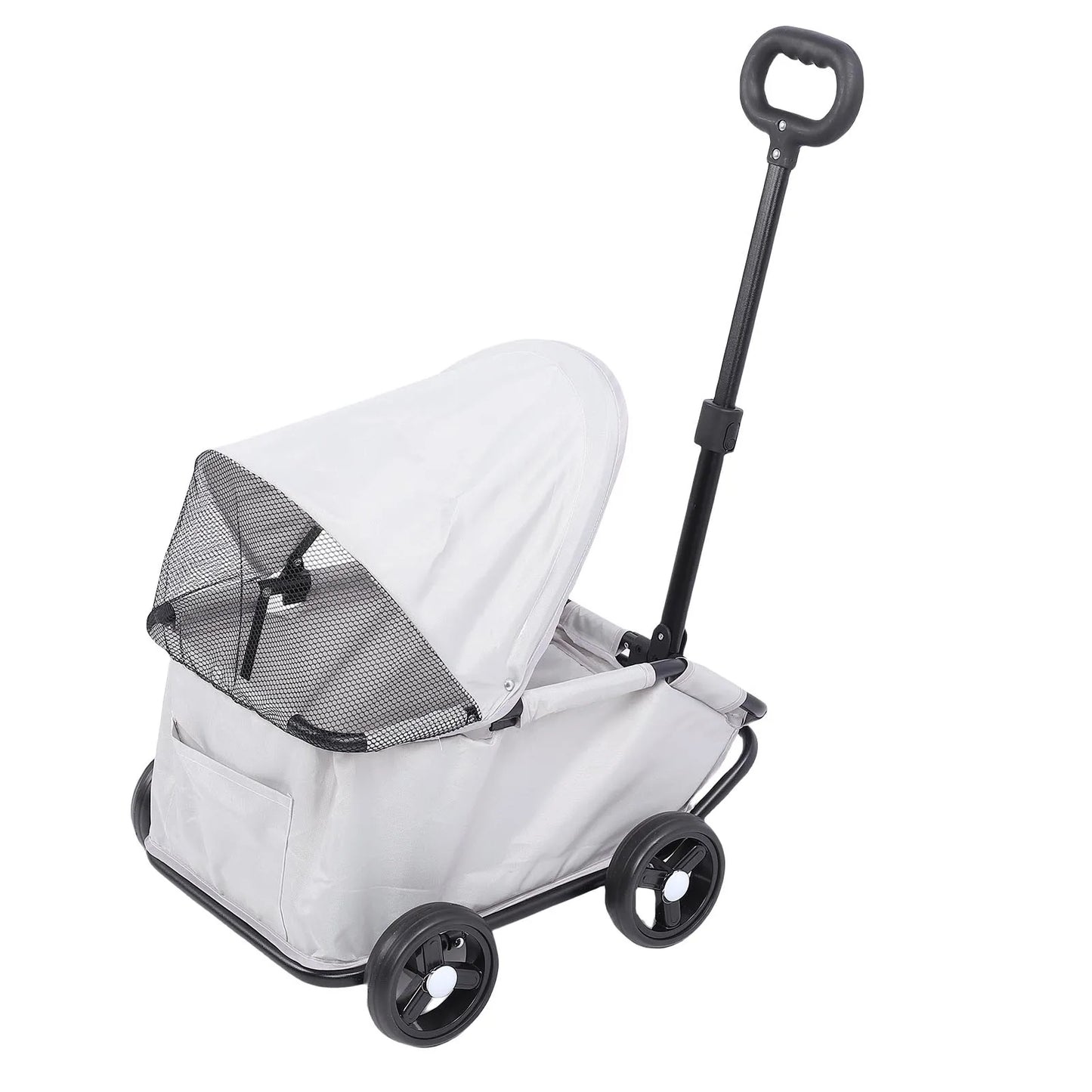 Premium Foldable 4-Wheel Pet Stroller with Canopy