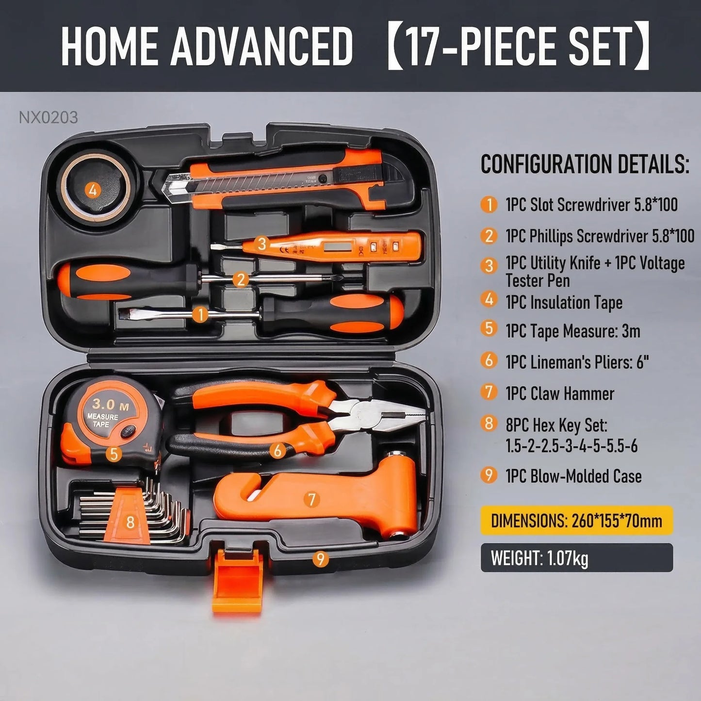 Compact Mini Home Tool Set