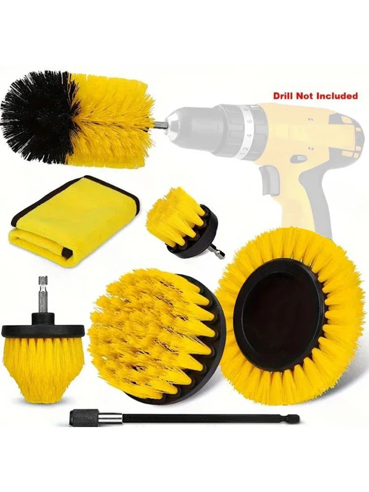 Heavy-Duty 7-Piece Car Detailing Drill Brush Kit