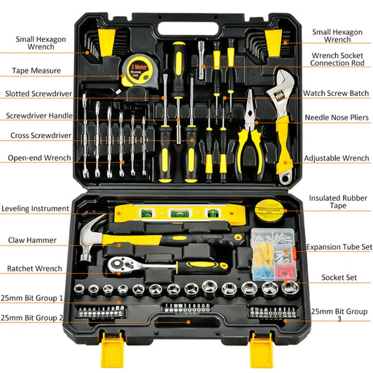 108-Piece Auto & Home Repair Tool Kit with Storage Case