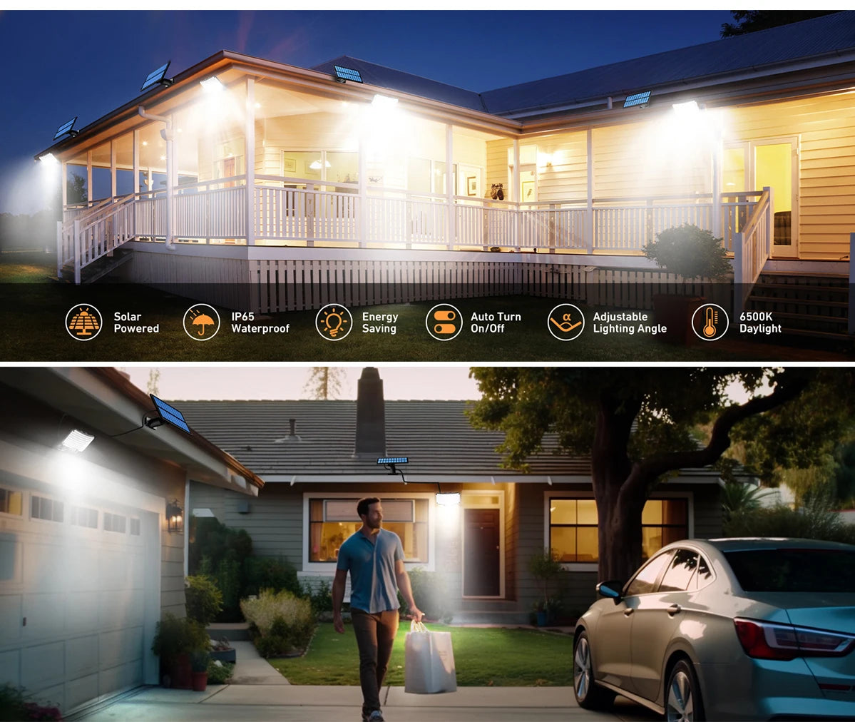 234 LED Split Solar Flood Light with Remote