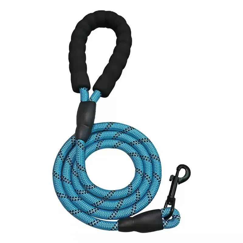 Heavy Duty Reflective Dog Leash for Large Medium Small Dogs - Nylon Pet Leash with Shock-Absorbent Padded Handle for Pullers - Lead for Golden Retriever, Lab, Pitbull