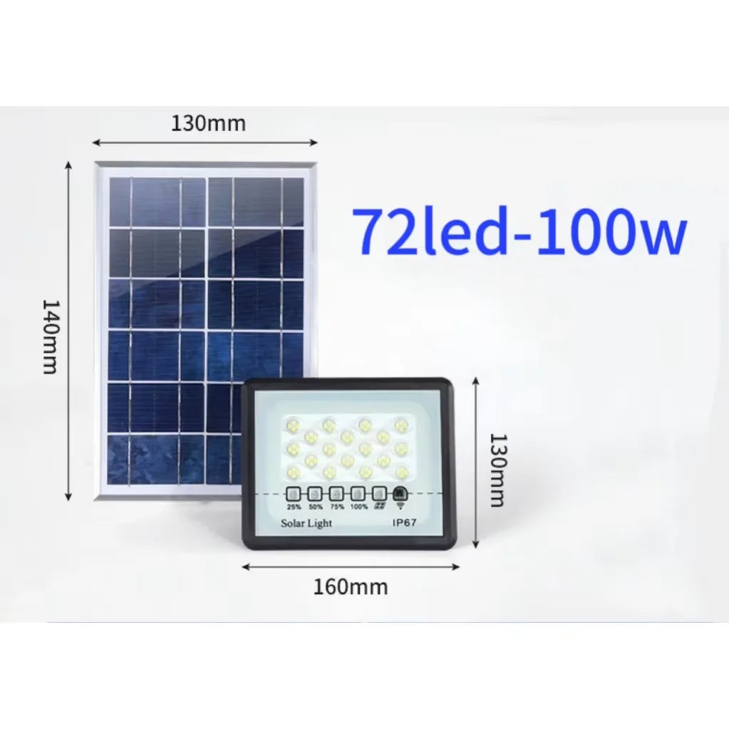 Dimmable Solar LED Floodlight with Remote Control