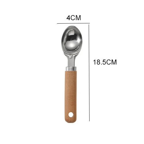 Premium Wood Handle Stainless Steel Kitchen Gadgets
