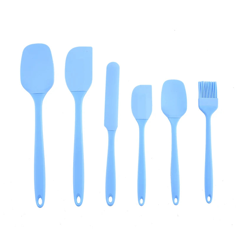 6-Piece Silicone Baking Utensil Set - Heat Resistant Non-Stick Spatula & Rubber Scraper Set for Cooking & Baking