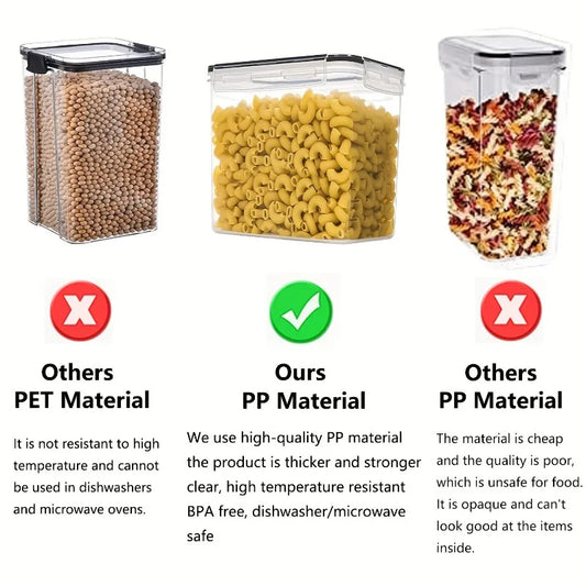 6-Piece Airtight Pantry Storage Container Set with Labels