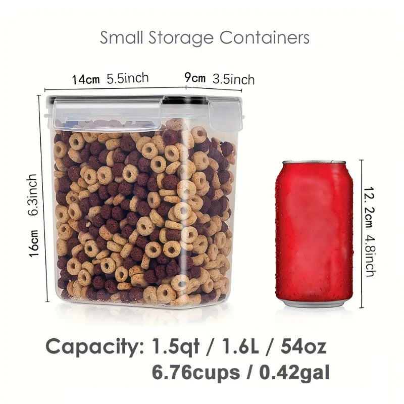 6-Piece Airtight Pantry Storage Container Set with Labels