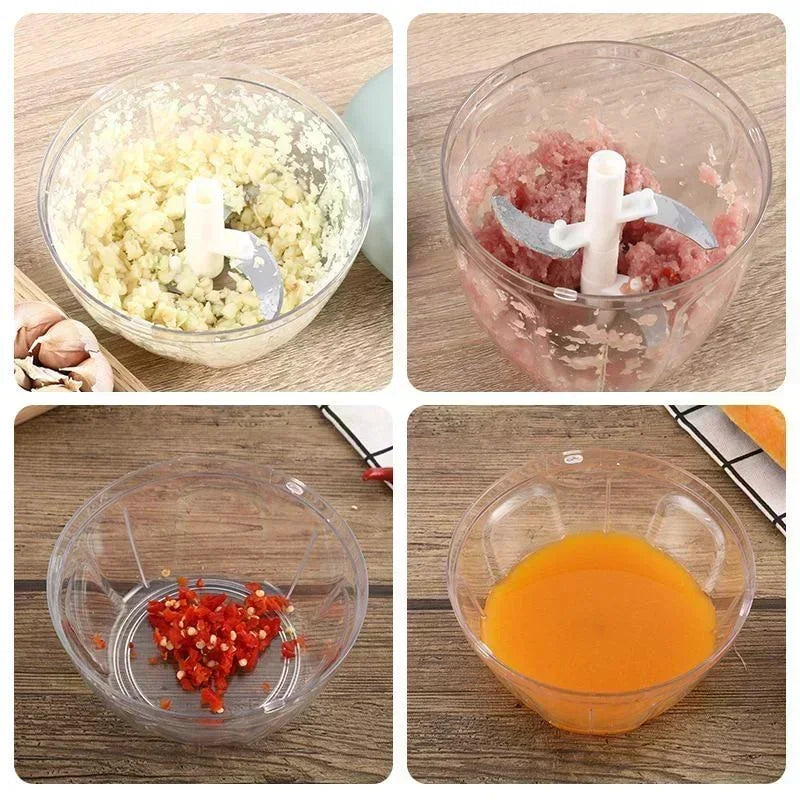 Premium Manual Pull-String Food Chopper & Dicer