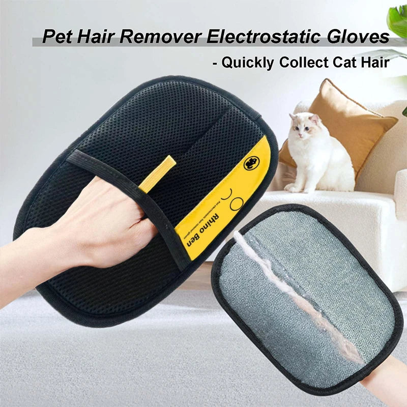 Upgraded Electrostatic Pet Hair Removal & Grooming Glove