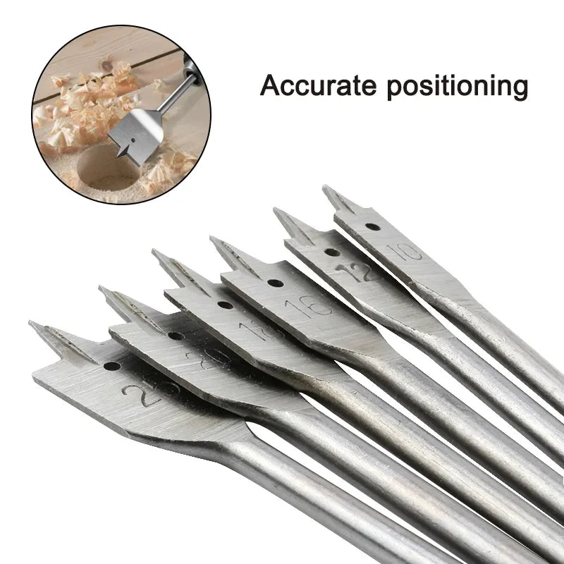 6-Piece Woodworking Spade Drill Bit Set