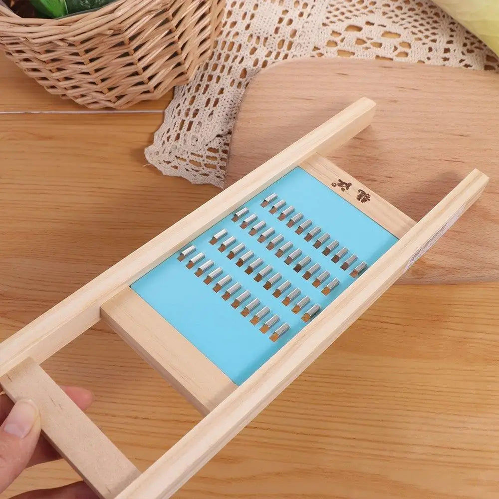 Premium Wooden Handheld Vegetable Slicer & Grater