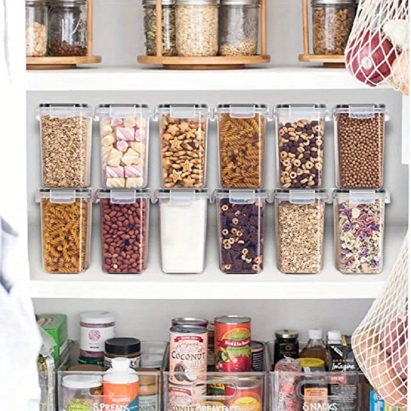 6-Piece Airtight Pantry Storage Container Set with Labels