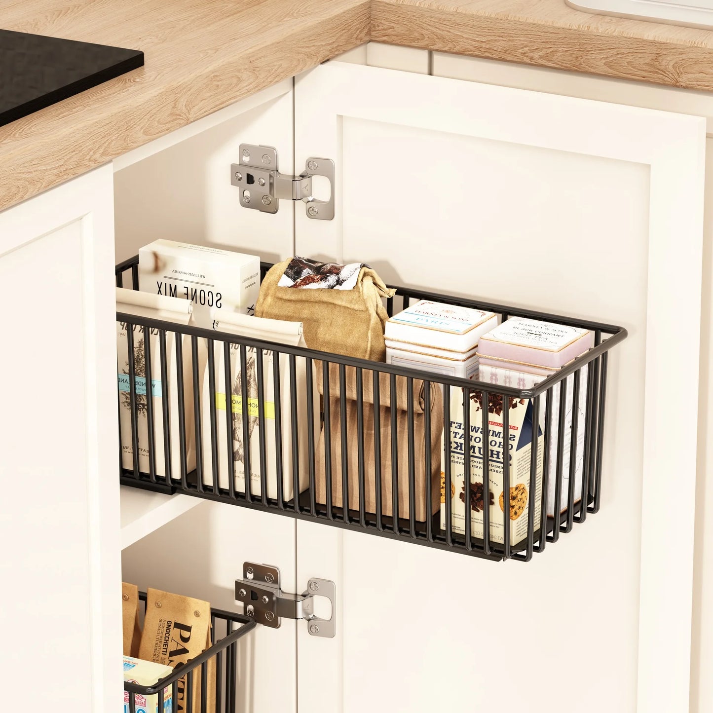 Heavy-Duty Carbon Steel Pull Out Cabinet Organizer