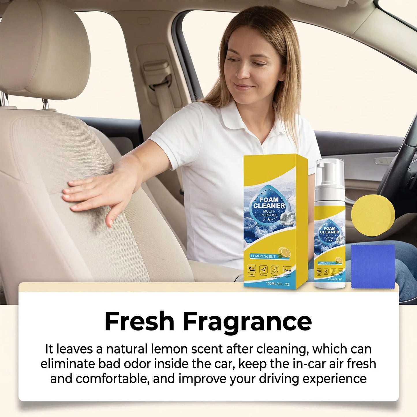 Multi-Purpose Car Interior Foam Cleaner & Detailing Kit