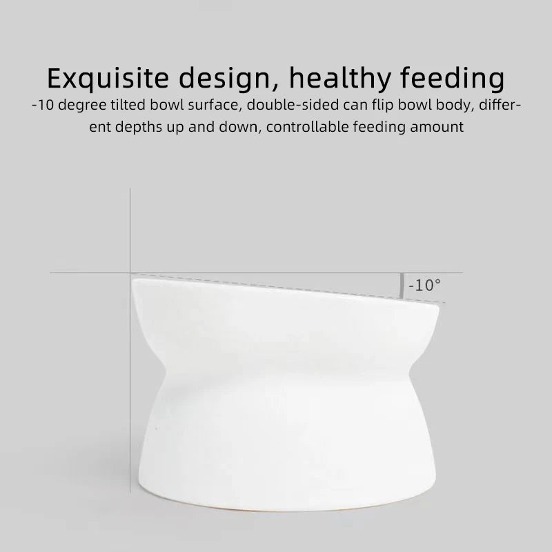 Elevated Anti-Vomiting Reversible Cat Bowl