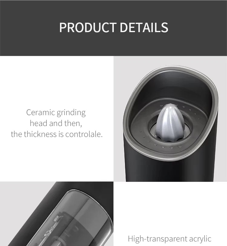 Premium Electric Automatic Salt and Pepper Grinder Set