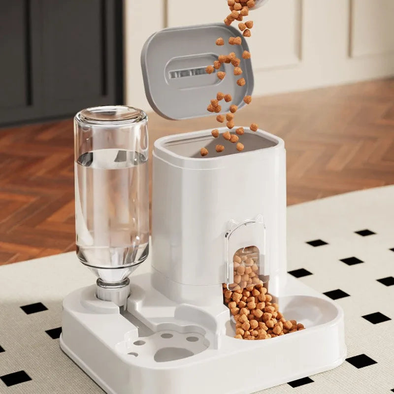 2-in-1 Automatic Pet Feeder & Water Dispenser