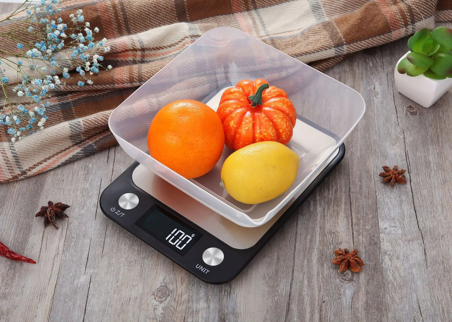 15kg Digital Kitchen Scale & Food Balance (Stainless Steel)