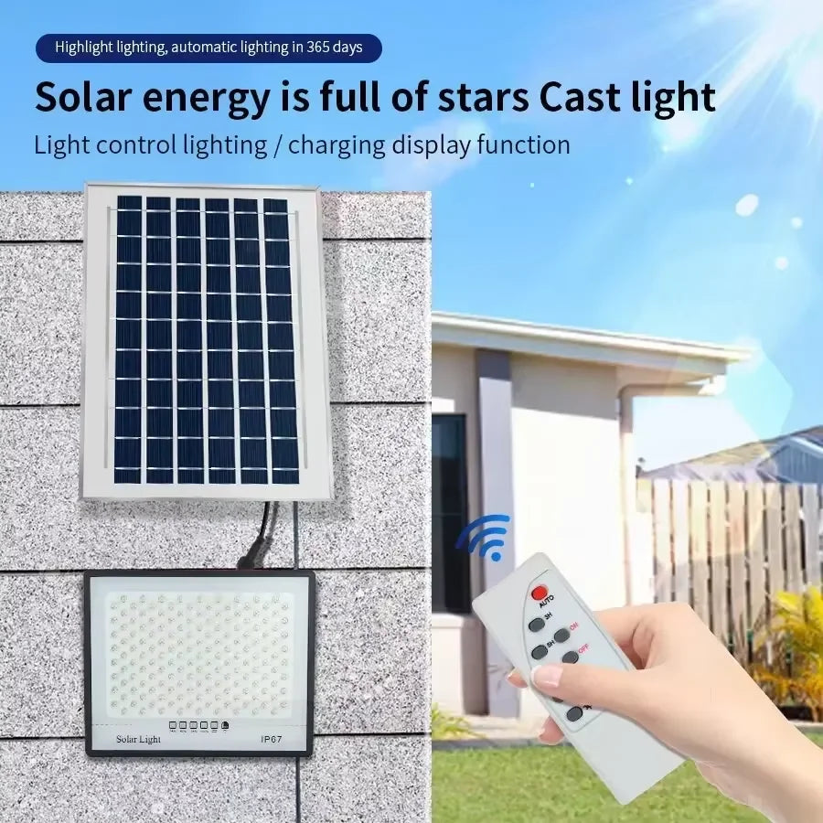 Dimmable Solar LED Floodlight with Remote Control