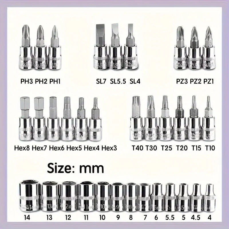 46-Piece Auto & Home Repair Tool Kit with Case