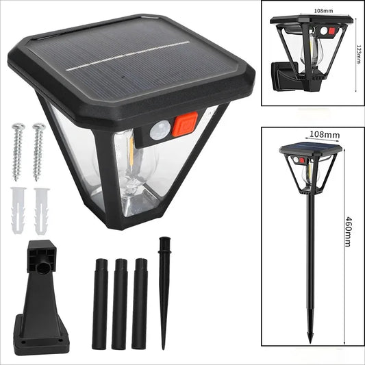 2-in-1 Solar Landscape Lights & Wall Sconce