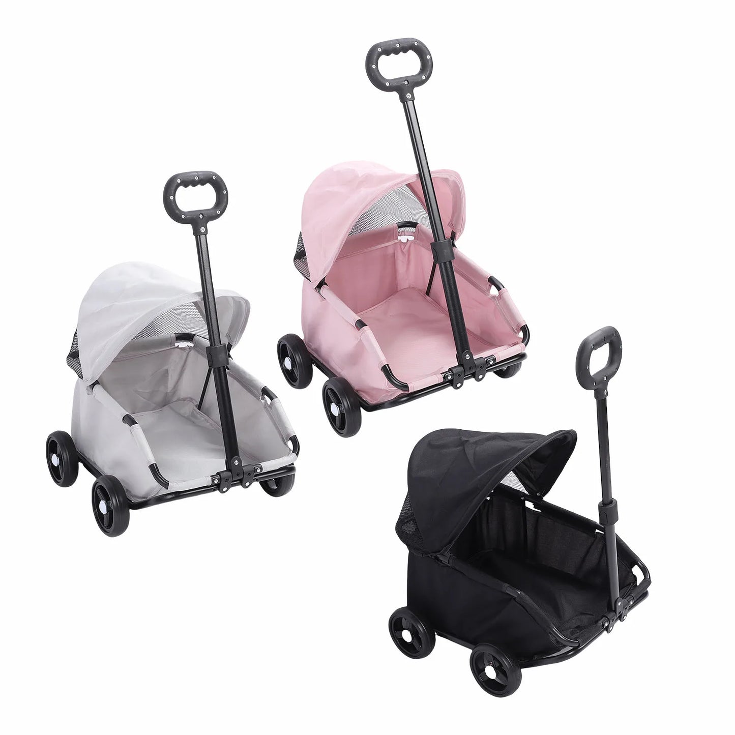 Premium Foldable 4-Wheel Pet Stroller with Canopy