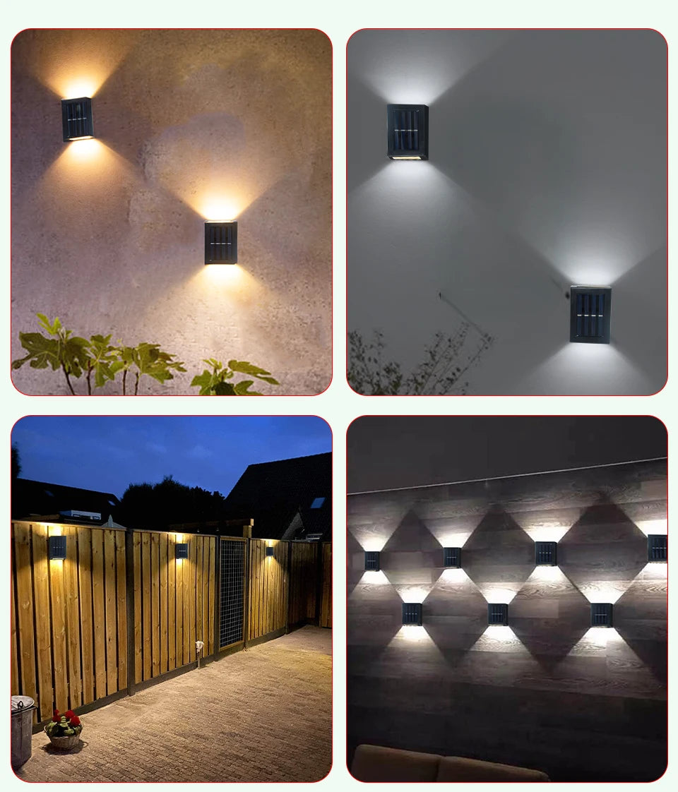 Modern Solar Up and Down Wall Lights