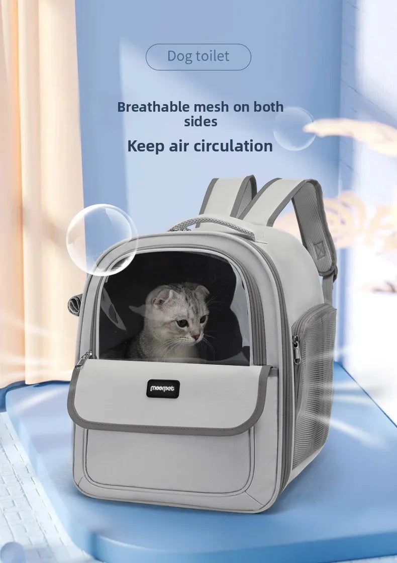 Large Capacity Breathable Mesh Pet Carrier Backpack