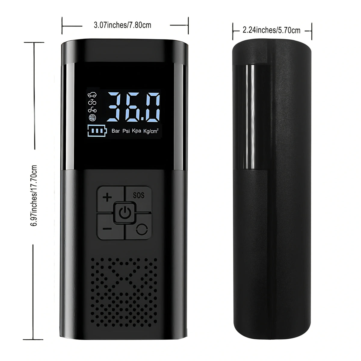 Portable Tire Inflator 150 PSI – Cordless Air Pump for Cars, Bikes & Motorcycles