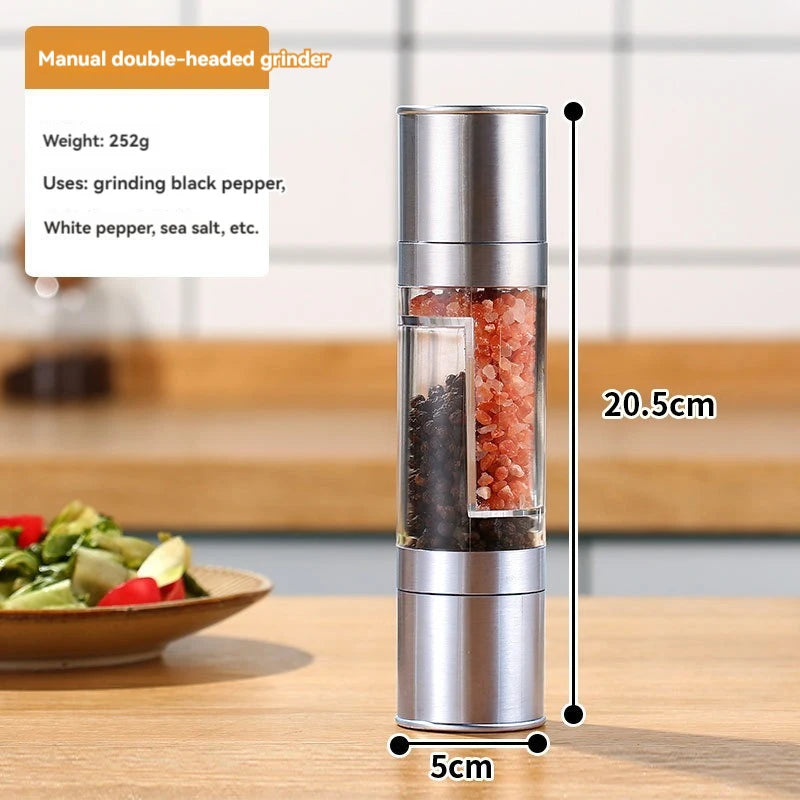 Premium 2-in-1 Stainless Steel Salt & Pepper Grinder