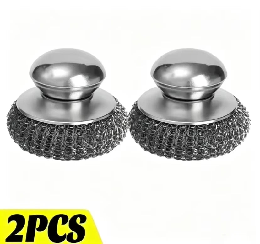 Heavy-Duty Stainless Steel Pot Brush with Handle