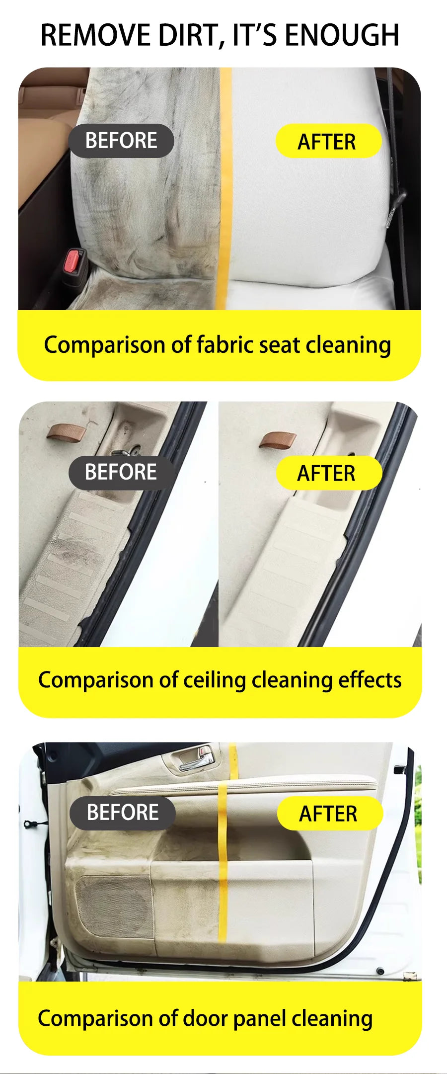 Multipurpose Waterless Car Interior Cleaner Spray