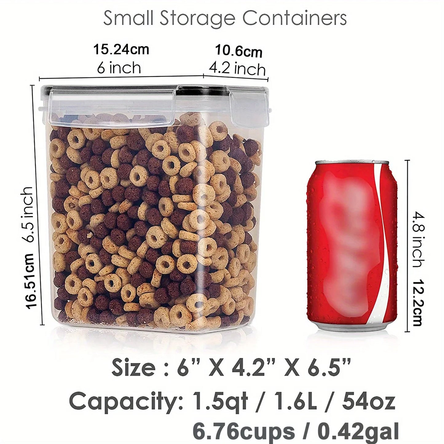 6-Piece Airtight Pantry Storage Container Set with Labels