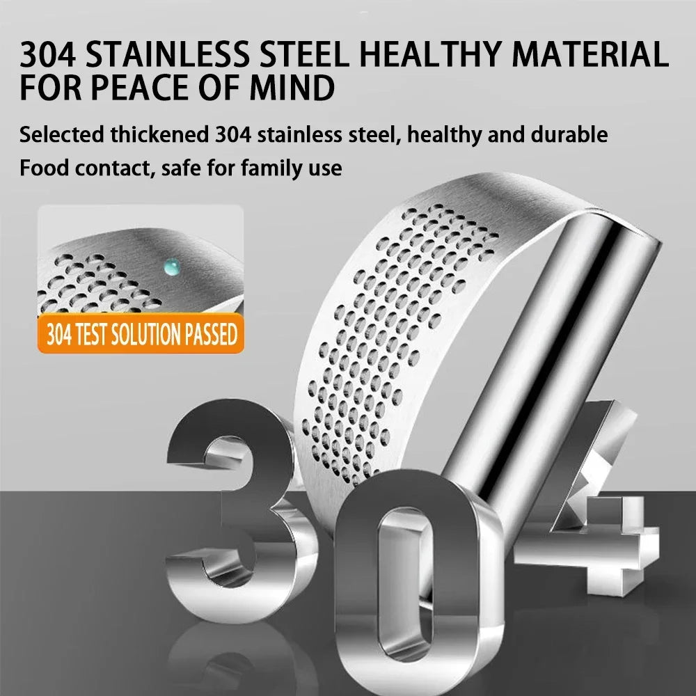 Premium Stainless Steel Rocking Garlic Press & Mincer