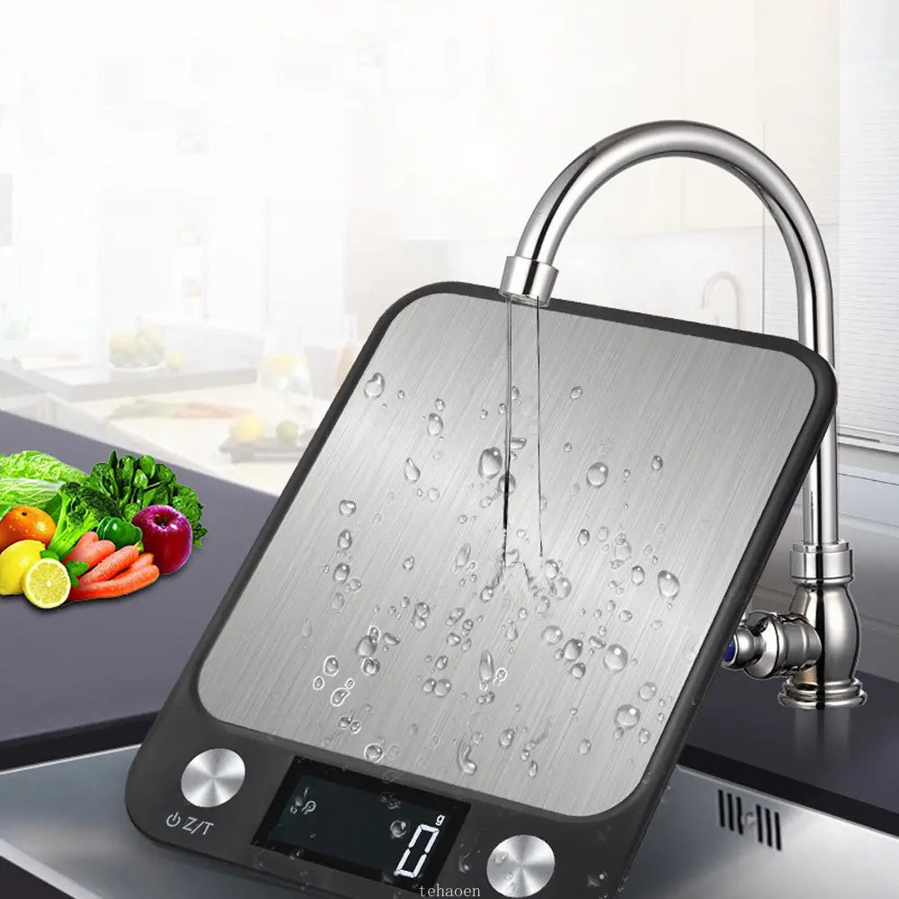 15kg Digital Kitchen Scale & Food Balance (Stainless Steel)