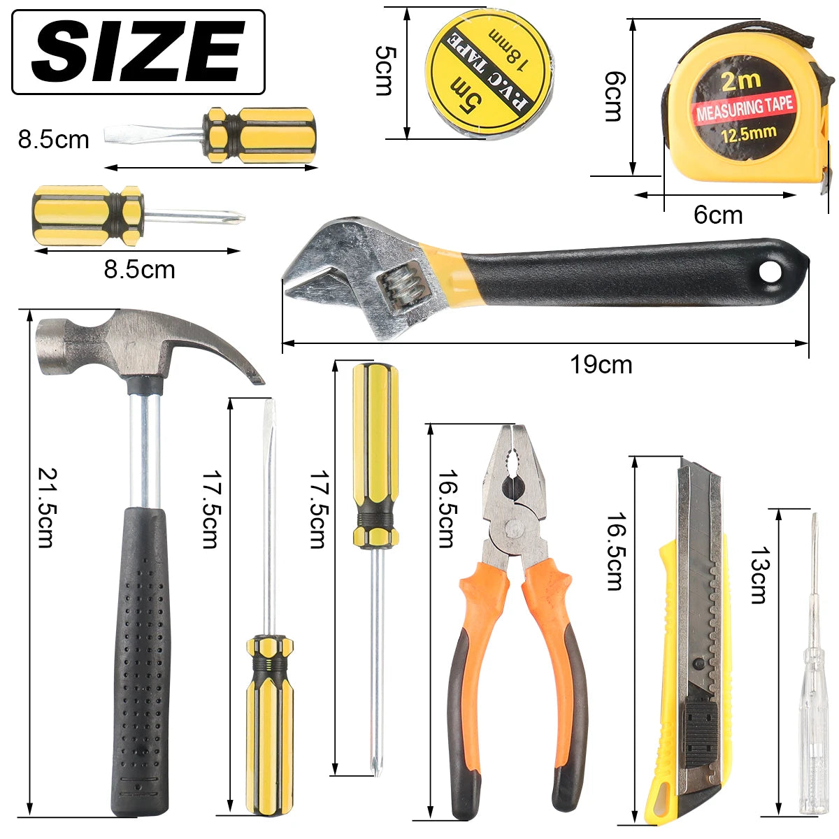 Compact Apartment Tool Kit with Storage Case