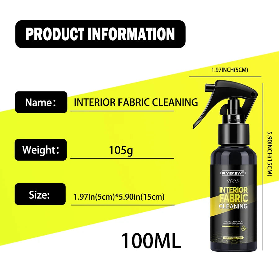 Multipurpose Waterless Car Interior Cleaner Spray