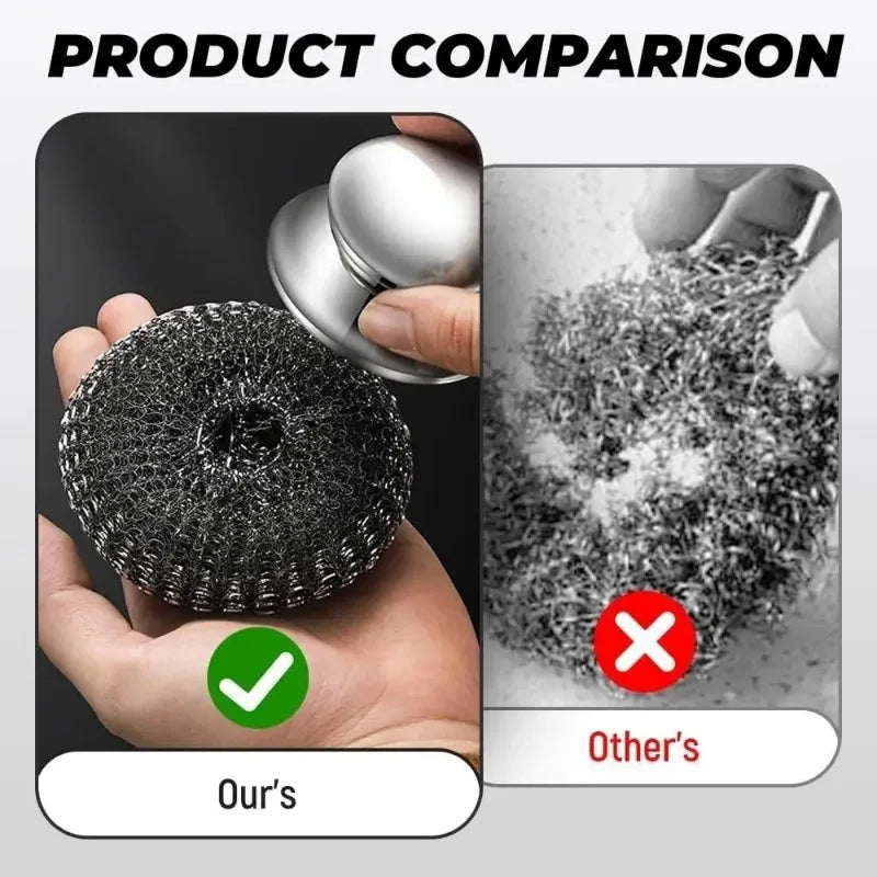 Heavy-Duty Stainless Steel Pot Brush with Handle