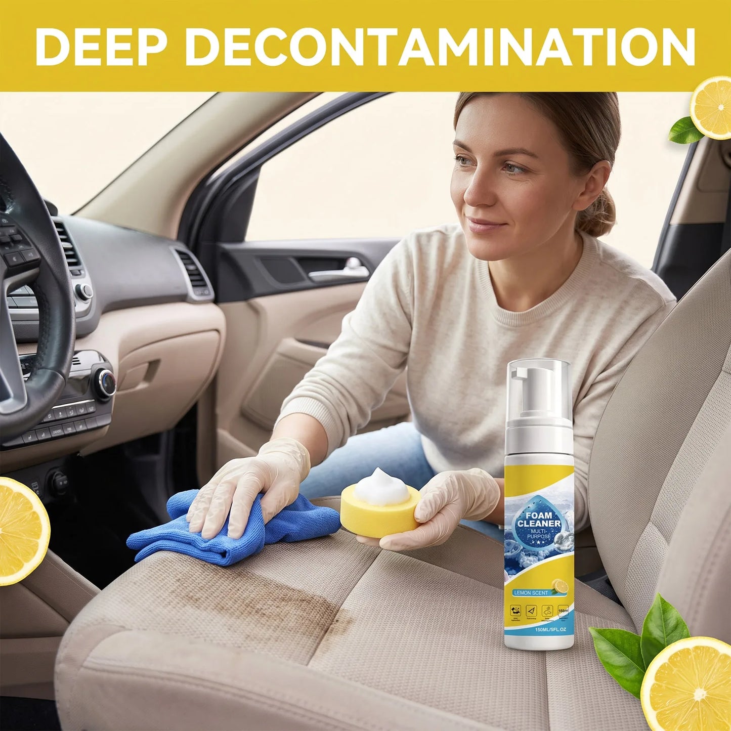 Multi-Purpose Car Interior Foam Cleaner & Detailing Kit