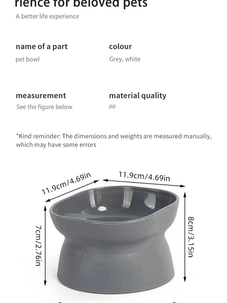 Elevated Anti-Vomiting Reversible Cat Bowl