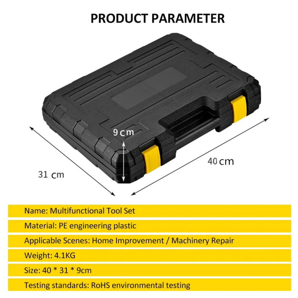 108-Piece Auto & Home Repair Tool Kit with Storage Case