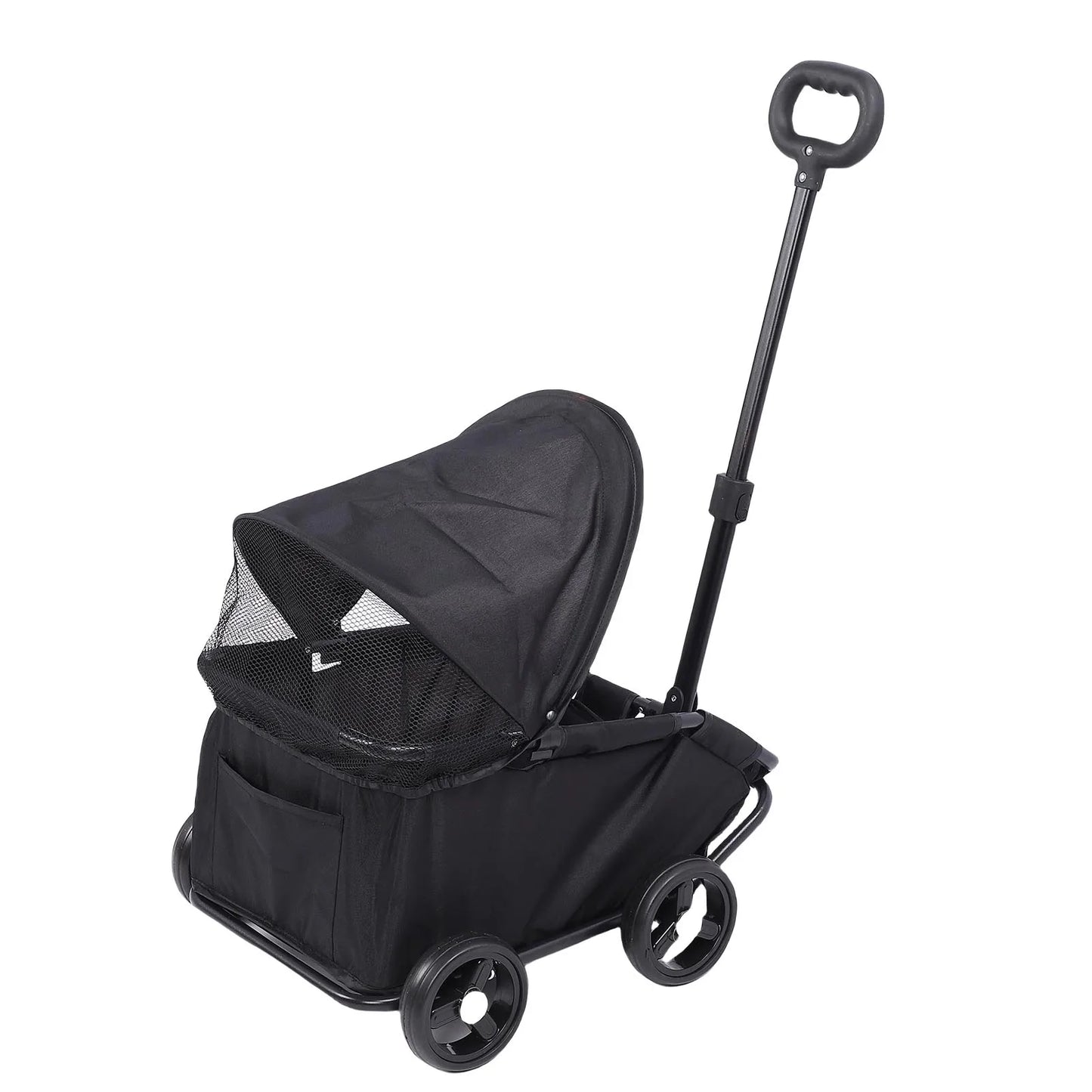 Premium Foldable 4-Wheel Pet Stroller with Canopy