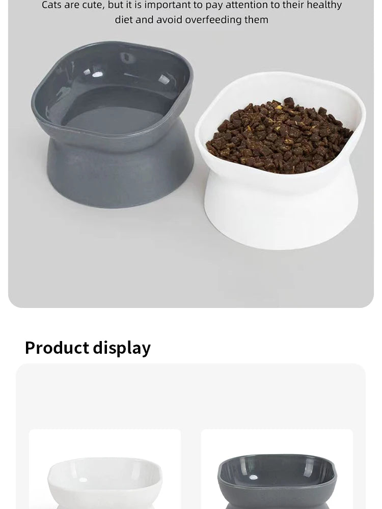 Elevated Anti-Vomiting Reversible Cat Bowl
