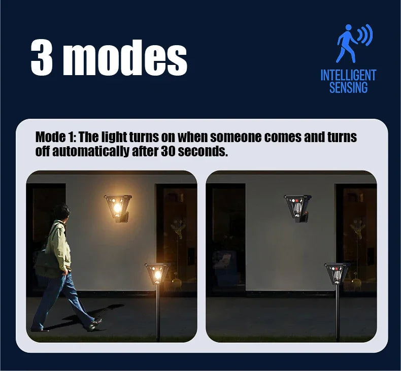 2-in-1 Solar Landscape Lights & Wall Sconce