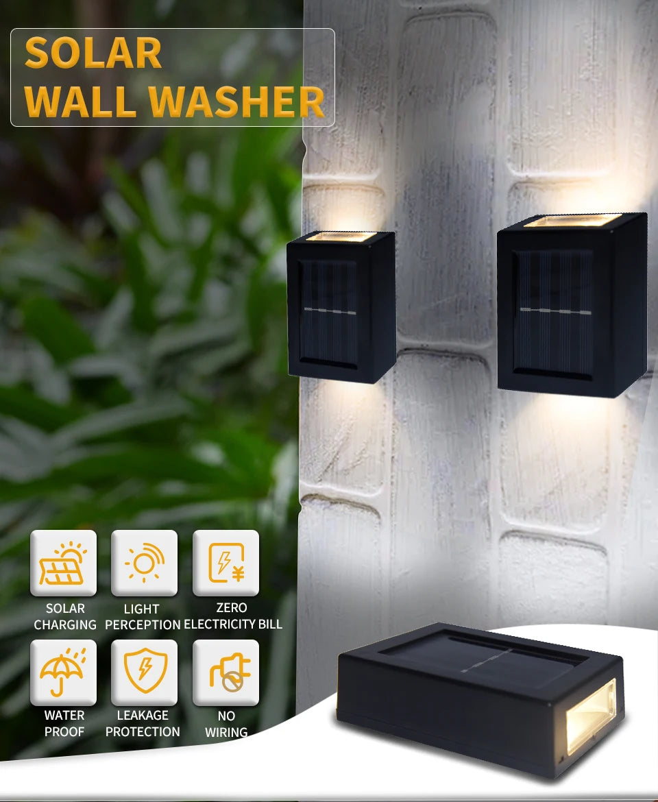 Modern Solar Up and Down Wall Lights