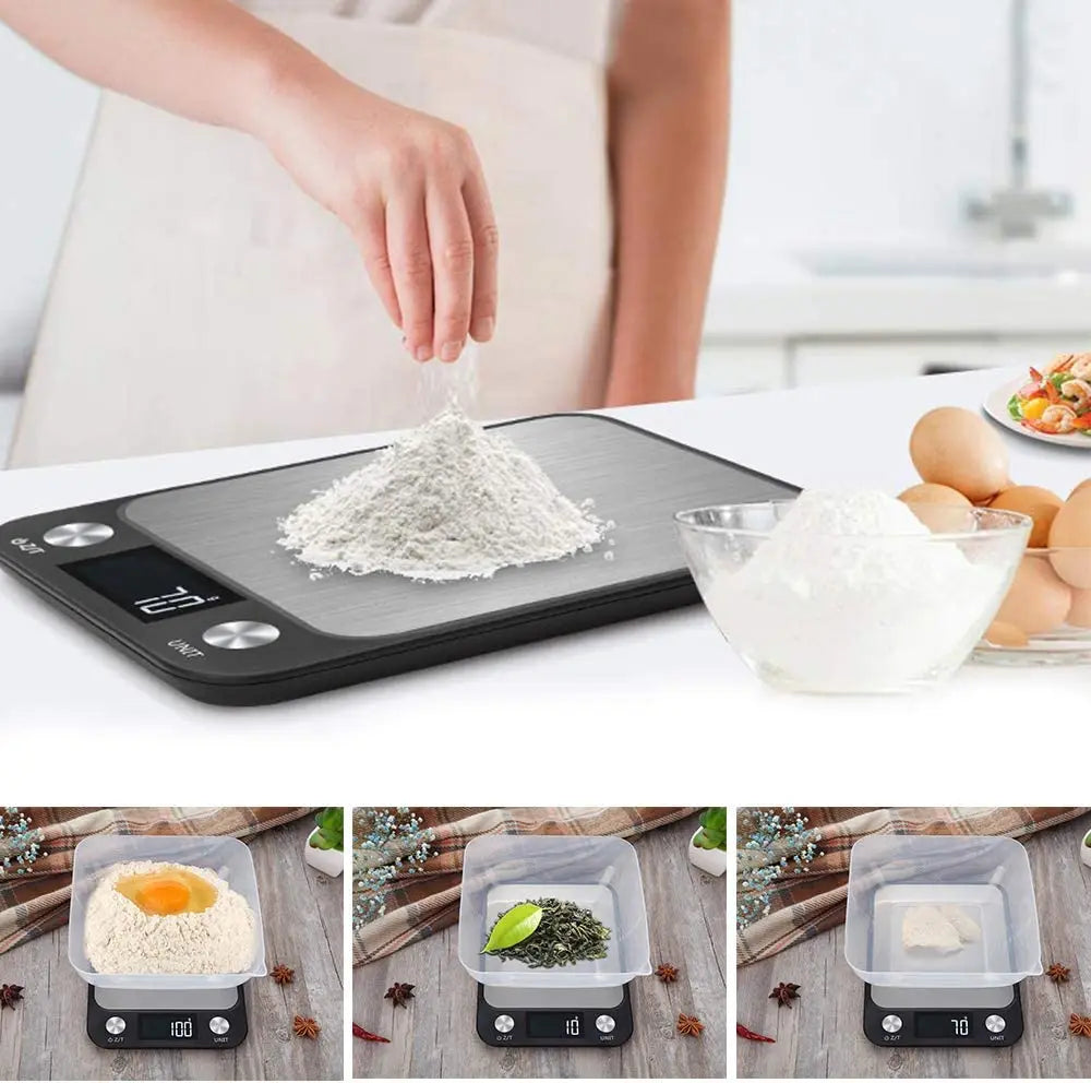 15kg Digital Kitchen Scale & Food Balance (Stainless Steel)