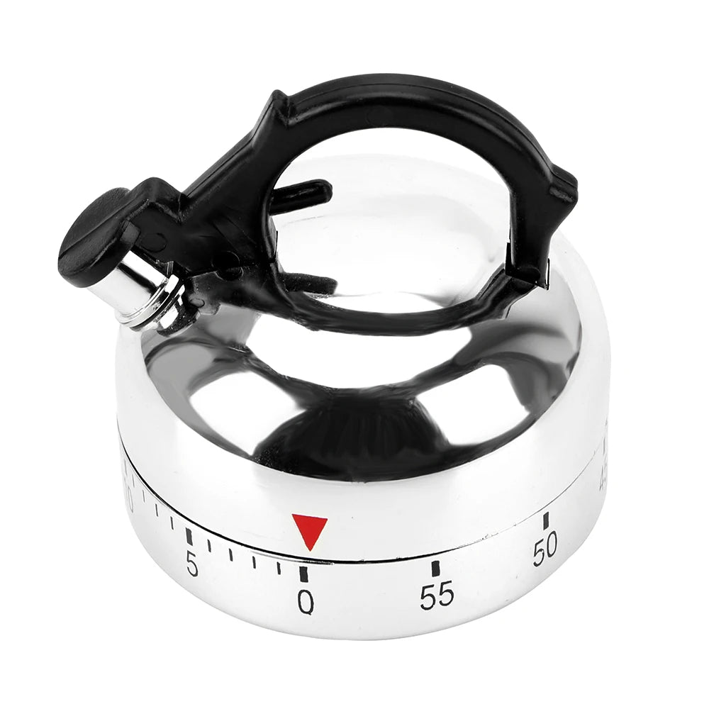 Premium 60-Minute Kettle Shape Mechanical Kitchen Timer