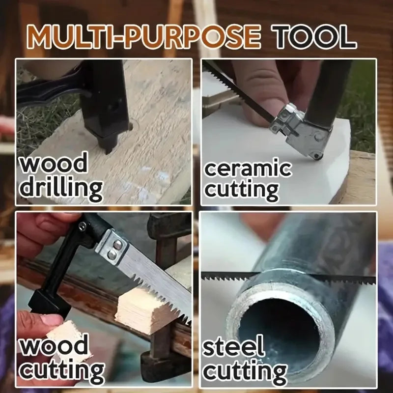 8-in-1 Multi-Purpose Hand Saw Kit for Wood & Metal