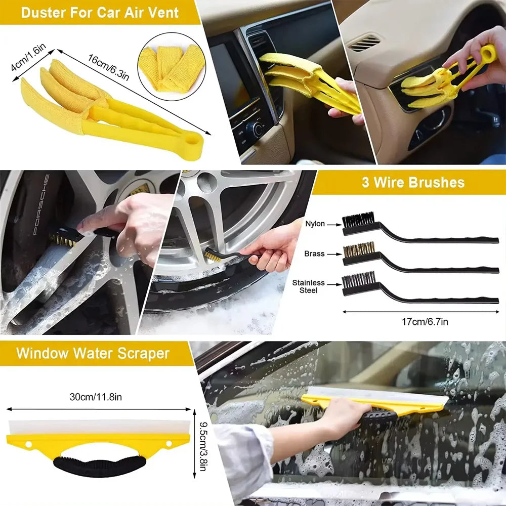 Comprehensive Car Detailing Brush & Polishing Kit