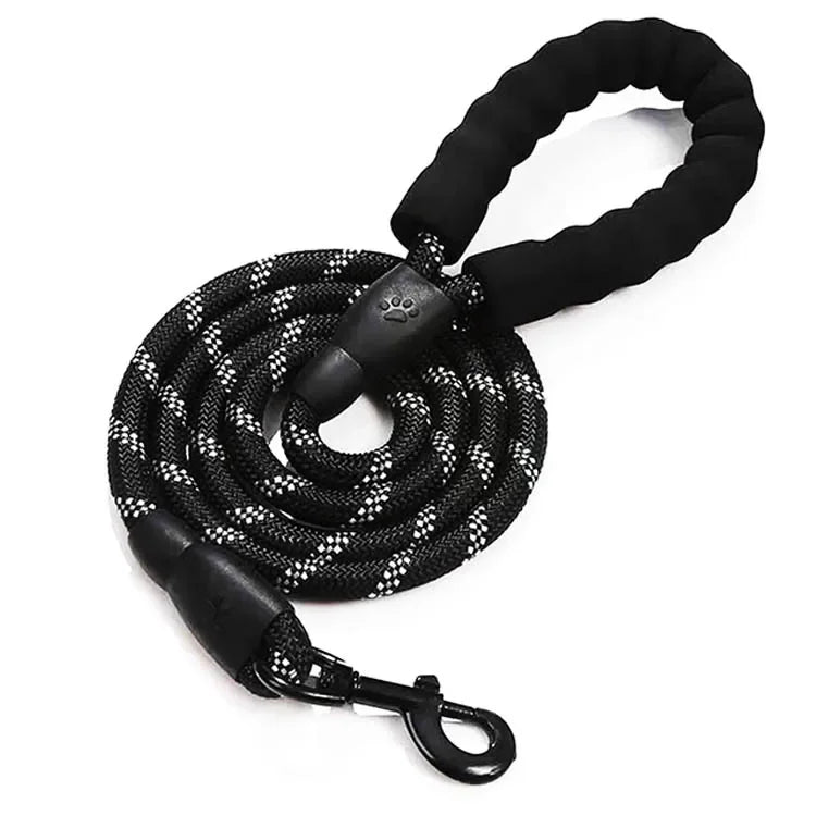 Heavy Duty Reflective Dog Leash for Large Medium Small Dogs -  Nylon Pet Leash with Shock-Absorbent Padded Handle for Pullers - Lead for Golden Retriever, Lab, Pitbull